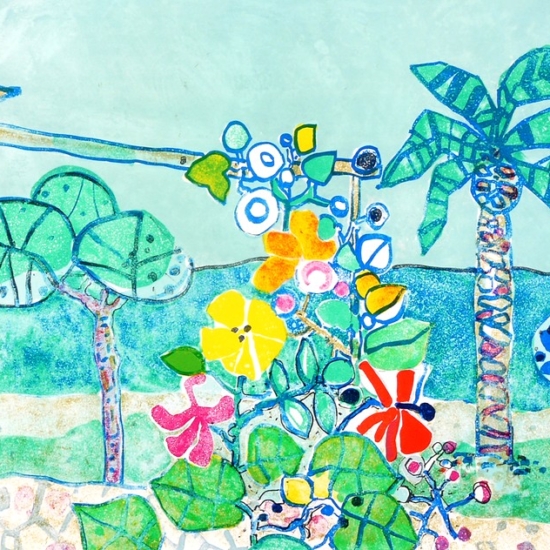 ポール・アイズピリの絵画作品　タイトルは、花博